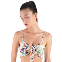 Woven Tie Front Bralet 