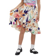 Kids  Ruffle Flared Wrap Midi Skirt 