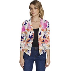 Women s Casual 3/4 Sleeve Spring Jacket 