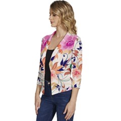 Women s Casual 3/4 Sleeve Spring Jacket 