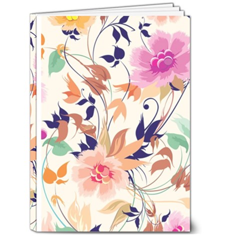 Abstract Floral Background 5  x 7  Hardcover Notebook from ArtsNow.com