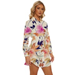 Womens Long Sleeve Shirt Dress 