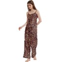 Spaghetti Top Long Pants Satin Pajamas Set 