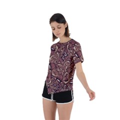 Asymmetrical Short Sleeve Sports T-Shirt 