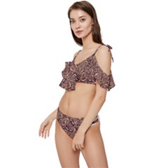 Ruffle Edge Tie Up Bikini Set	 