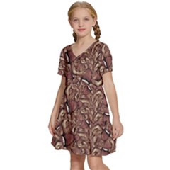 Kids  Short Sleeve Tiered Mini Dress 