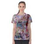 Abstract waves Women s Sport Mesh T-Shirt