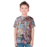 Abstract waves Kids  Cotton T-Shirt