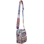 Abstract waves Shoulder Strap Belt Bag