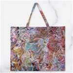 Abstract waves Zipper Large Tote Bag