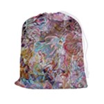 Abstract waves Drawstring Pouch (2XL)