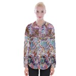 Abstract waves Womens Long Sleeve Shirt