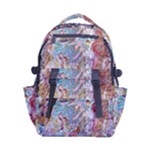 Abstract waves Carry-on Double Buckle Travel Backpack