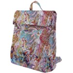 Abstract waves Flap Top Backpack