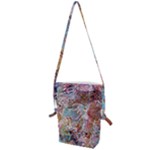 Abstract waves Folding Shoulder Bag