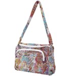 Abstract waves Front Pocket Crossbody Bag