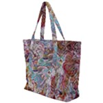 Abstract waves Zip Up Canvas Bag