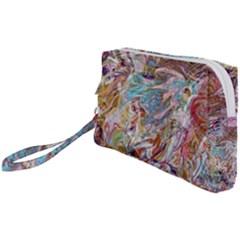 Abstract waves Wristlet Pouch Bag (Small) from ArtsNow.com