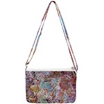 Abstract waves Double Gusset Crossbody Bag