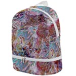 Abstract waves Zip Bottom Backpack