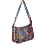 Abstract waves Zip Up Shoulder Bag