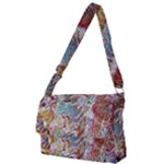 Abstract waves Full Print Messenger Bag (L)