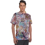 Abstract waves Men s Polo T-Shirt