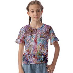 Kids  Cuff Sleeve Scrunch Bottom T-Shirt 