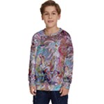 Abstract waves Kids  Crewneck Sweatshirt