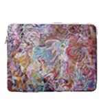 Abstract waves 15  Vertical Laptop Sleeve Case With Pocket