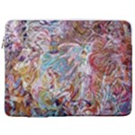 Abstract waves 17  Vertical Laptop Sleeve Case With Pocket