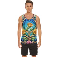 Men s Wide Collar Tank Top 