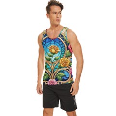 Men s Wide Collar Tank Top 