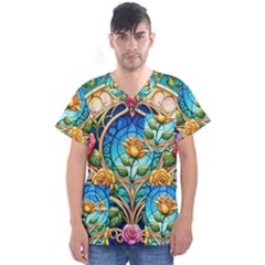 Men s V-Neck Scrub Top 