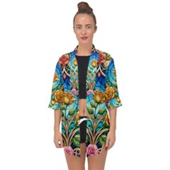 Open Front Chiffon Kimono 