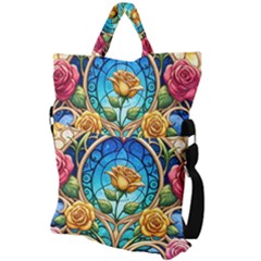 Fold Over Handle Tote Bag 