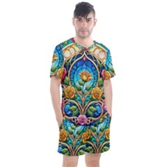 Men s Mesh T-Shirt and Shorts Set 