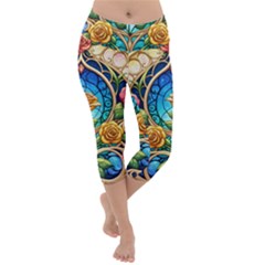 Lightweight Velour Capri Yoga Leggings 