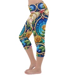 Lightweight Velour Capri Yoga Leggings 