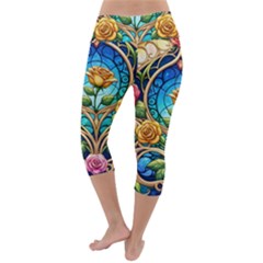 Lightweight Velour Capri Yoga Leggings 