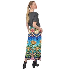 Velour Split Maxi Skirt 