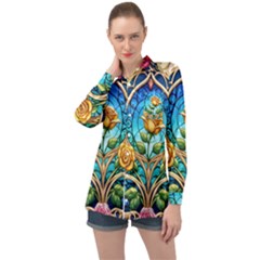 Long Sleeve Satin Shirt 