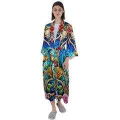 Maxi Satin Kimono 