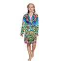 Kids  Long Sleeve Velvet Lounge Robe 