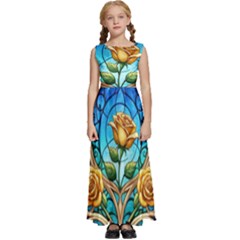 Kids  Satin Sleeveless Maxi Dress 