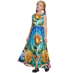 Kids  Satin Sleeveless Maxi Dress 