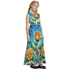 Kids  Satin Sleeveless Maxi Dress 