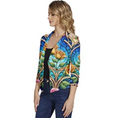 Women s Casual 3/4 Sleeve Spring Jacket 