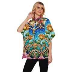 Women s Batwing Button Up Shirt 