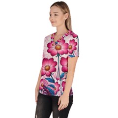 Women s V-Neck Scrub Top 